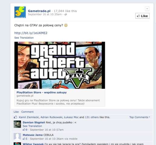 Gametrade.pl namawia do dzielenia się kontami - źródło: twitter.com/Makusiaga