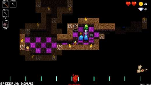 Zrzut ekranu z Crypt of the NecroDancer